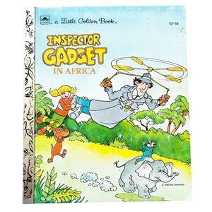 Vintage Little Golden Book Inspector Gadget in Africa 1984 Penny Brain Quimby